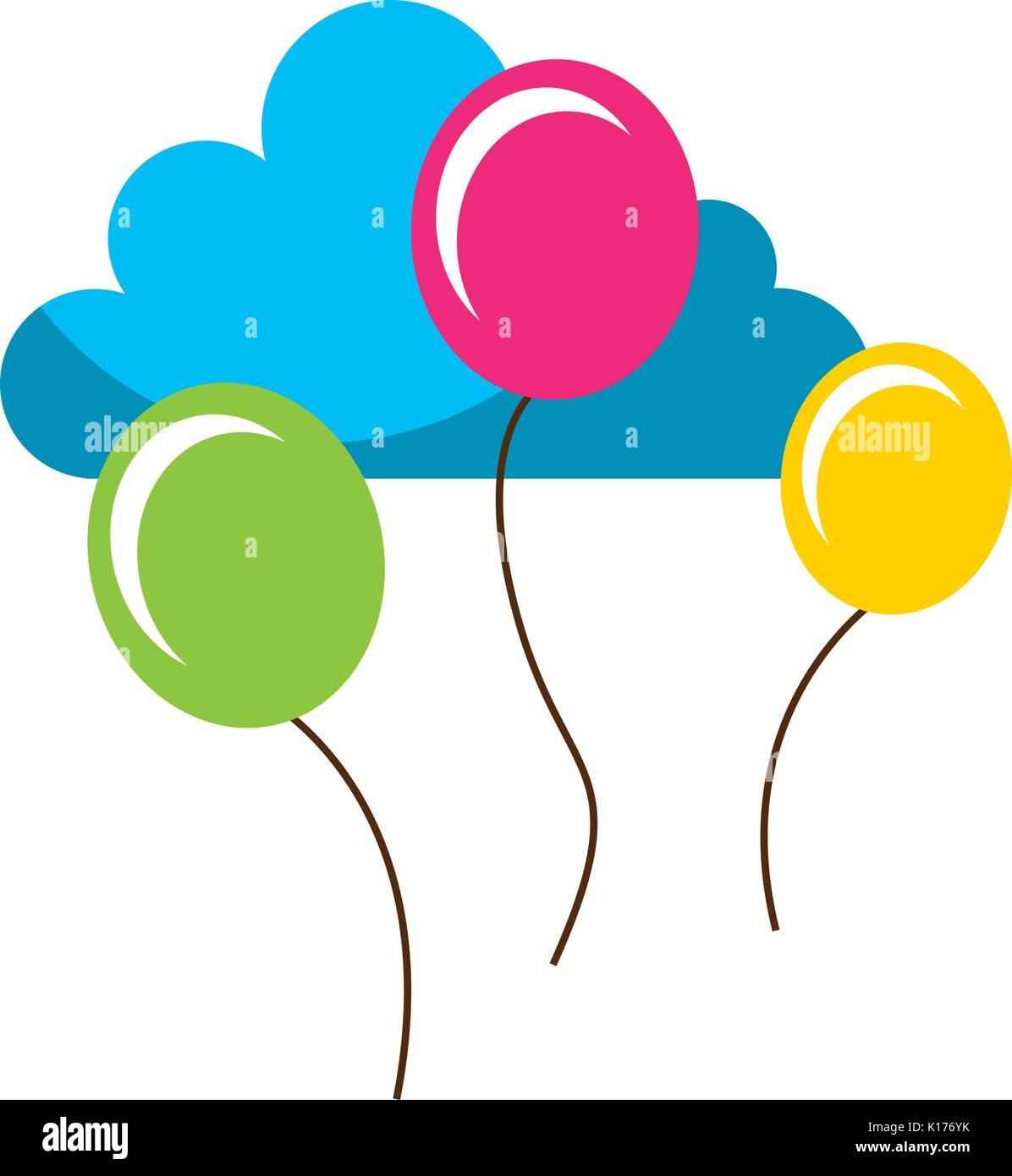 balloons party isolated icon Stock Vector Image & Art - Alamy