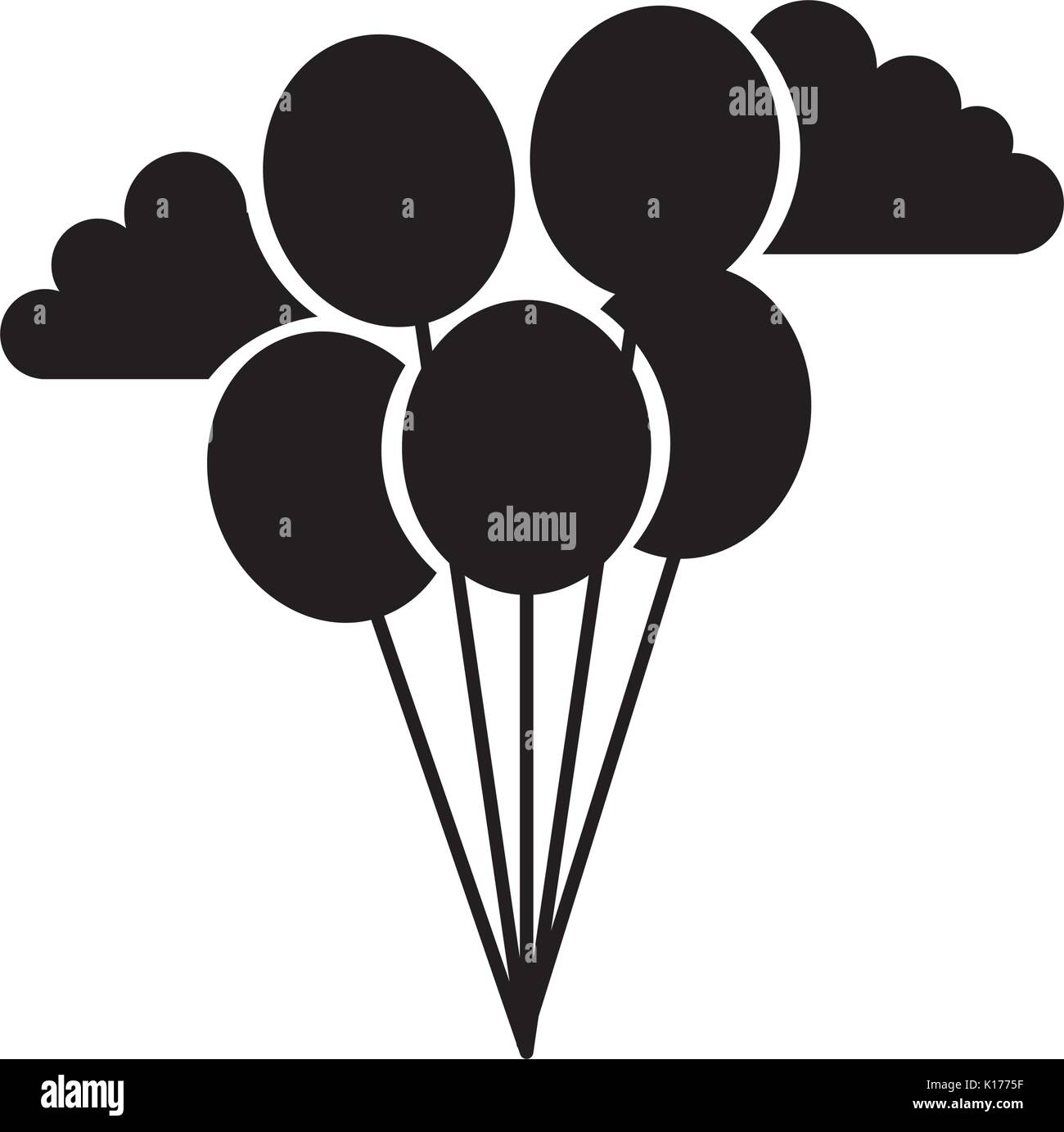balloons party isolated icon Stock Vector Image & Art - Alamy