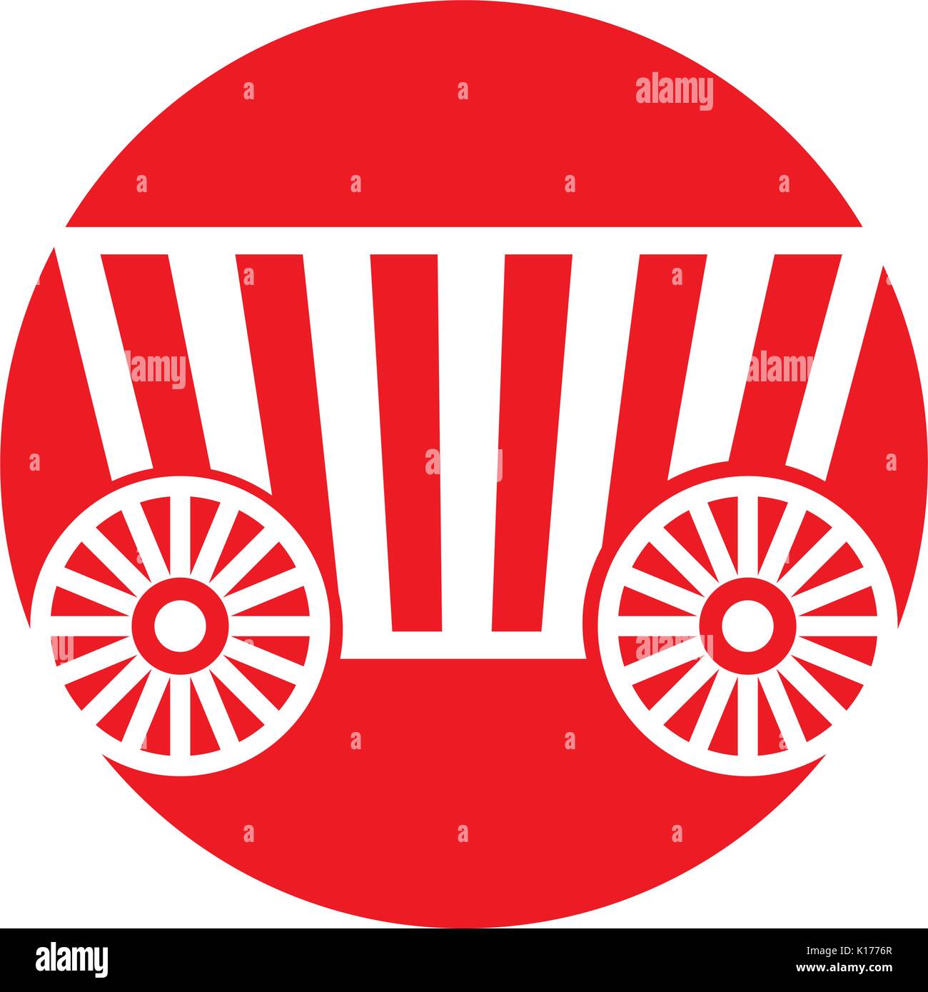 Carnival Fast Food Cart With Wheels Stock Vector Art