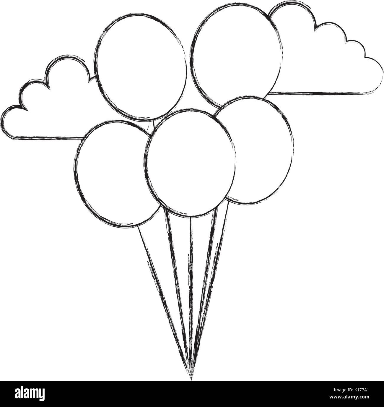 balloons party isolated icon Stock Vector Image & Art - Alamy