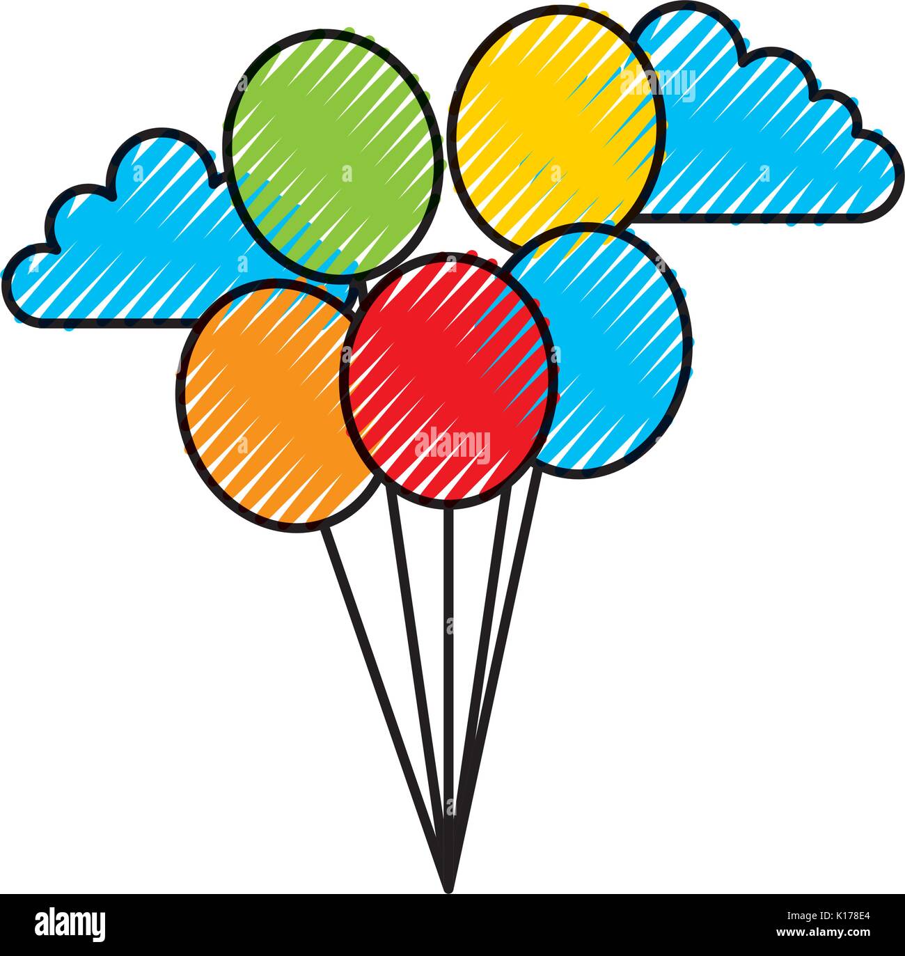 balloons party isolated icon Stock Vector Image & Art - Alamy