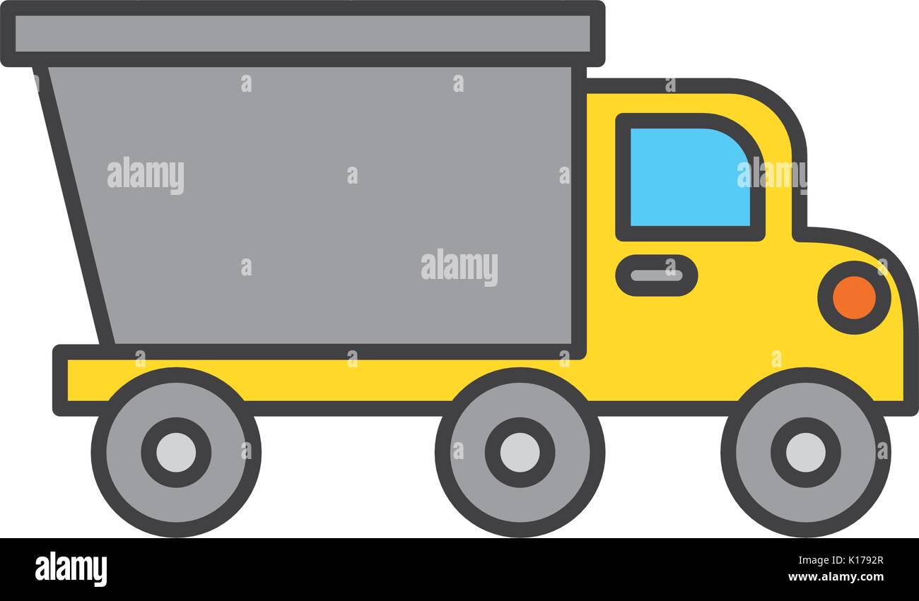 dump truck construction vehicle isolated icon Stock Vector Image & Art ...