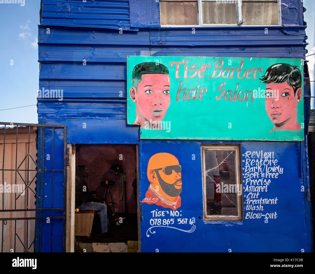 Barber shops in South Africa Stock Photo
