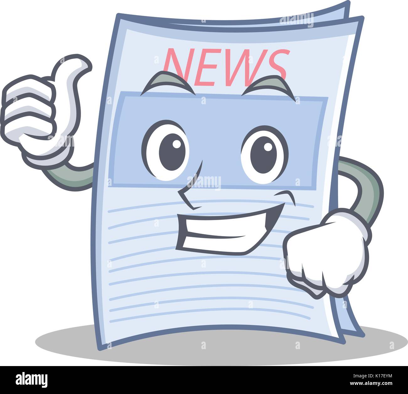 Thumbs Up Newspaper Character Cartoon Style Stock Vector Image & Art ...