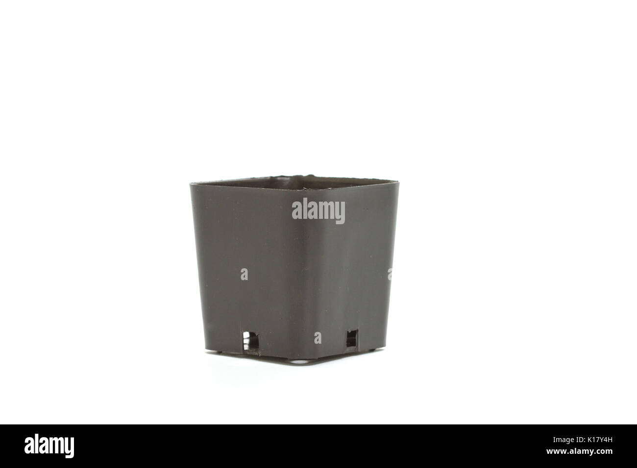 plastic flower pot isolated on white background Stock Photo - Alamy