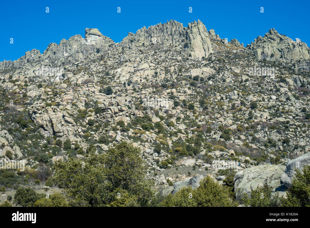 Views of La Cabrera Range, in Guadarrama Mountains, Madrid, Spain Stock Photo