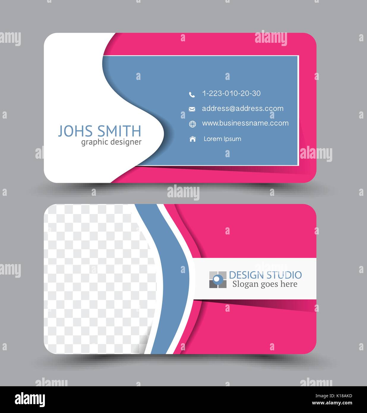Business card. Design set template for company corporate style. Vector ...