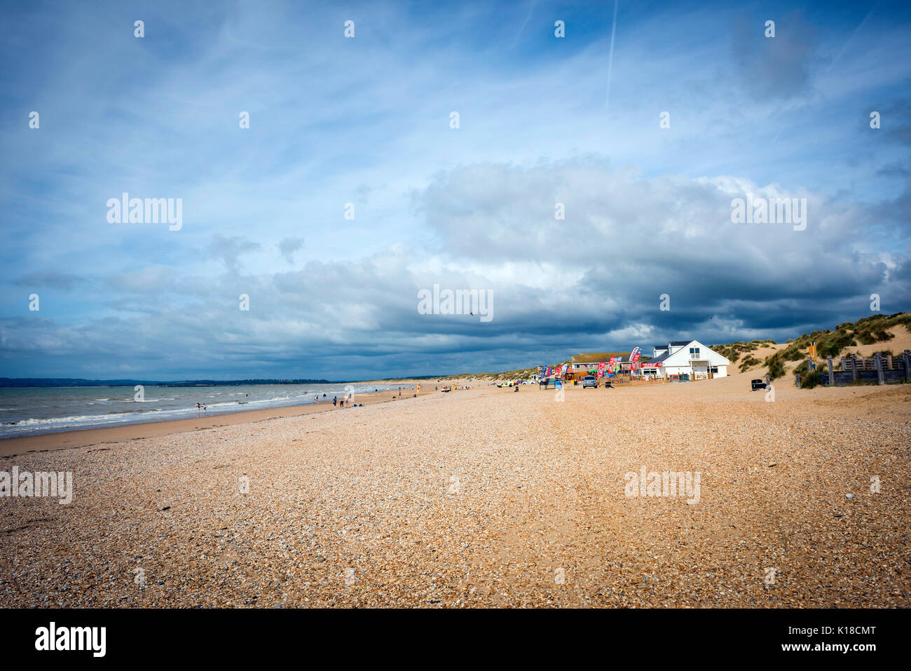 Camber Sands beach and sand dunes, East Sussex, UK Stock Photo