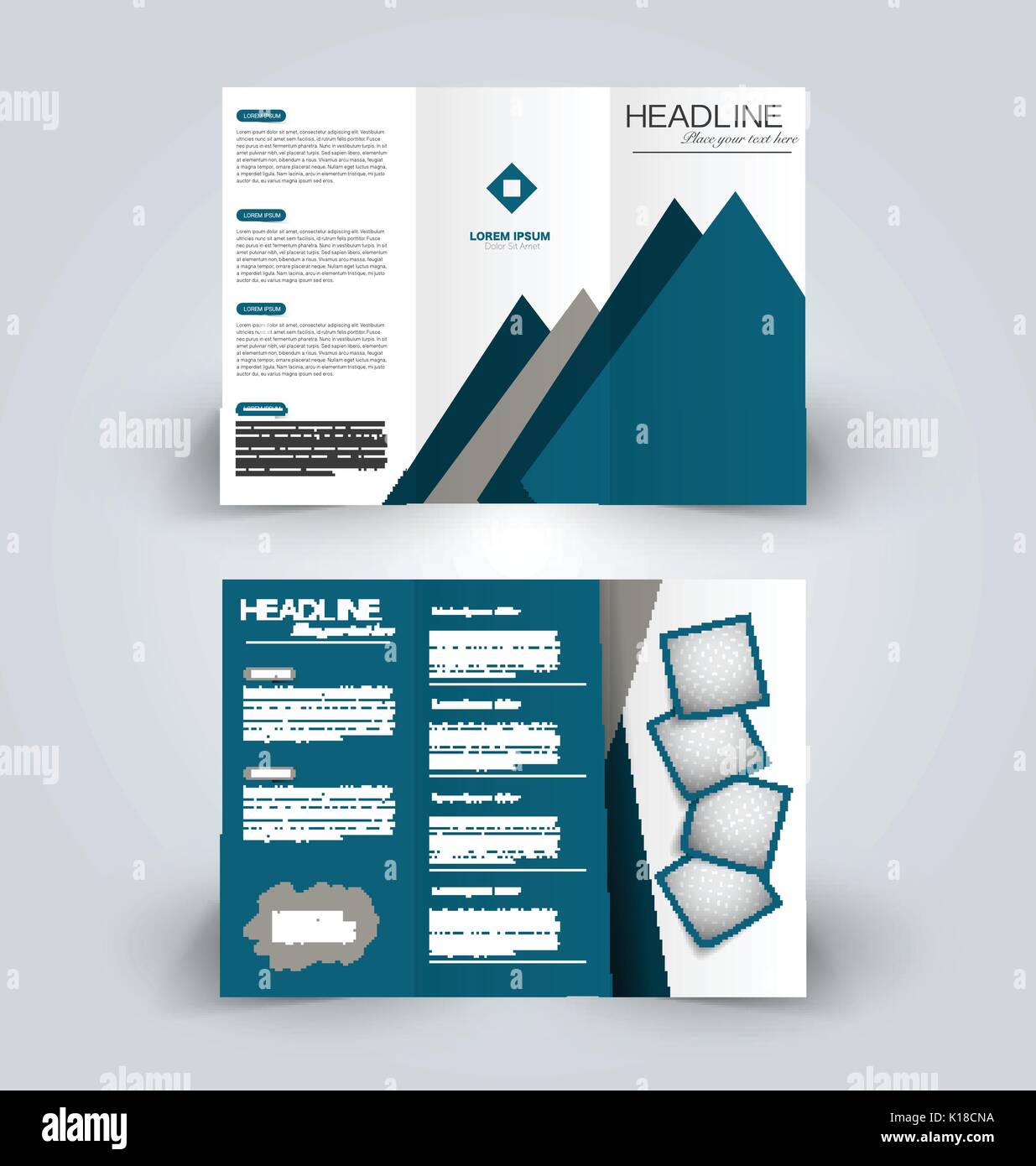 Foldable Flyer Template from c8.alamy.com