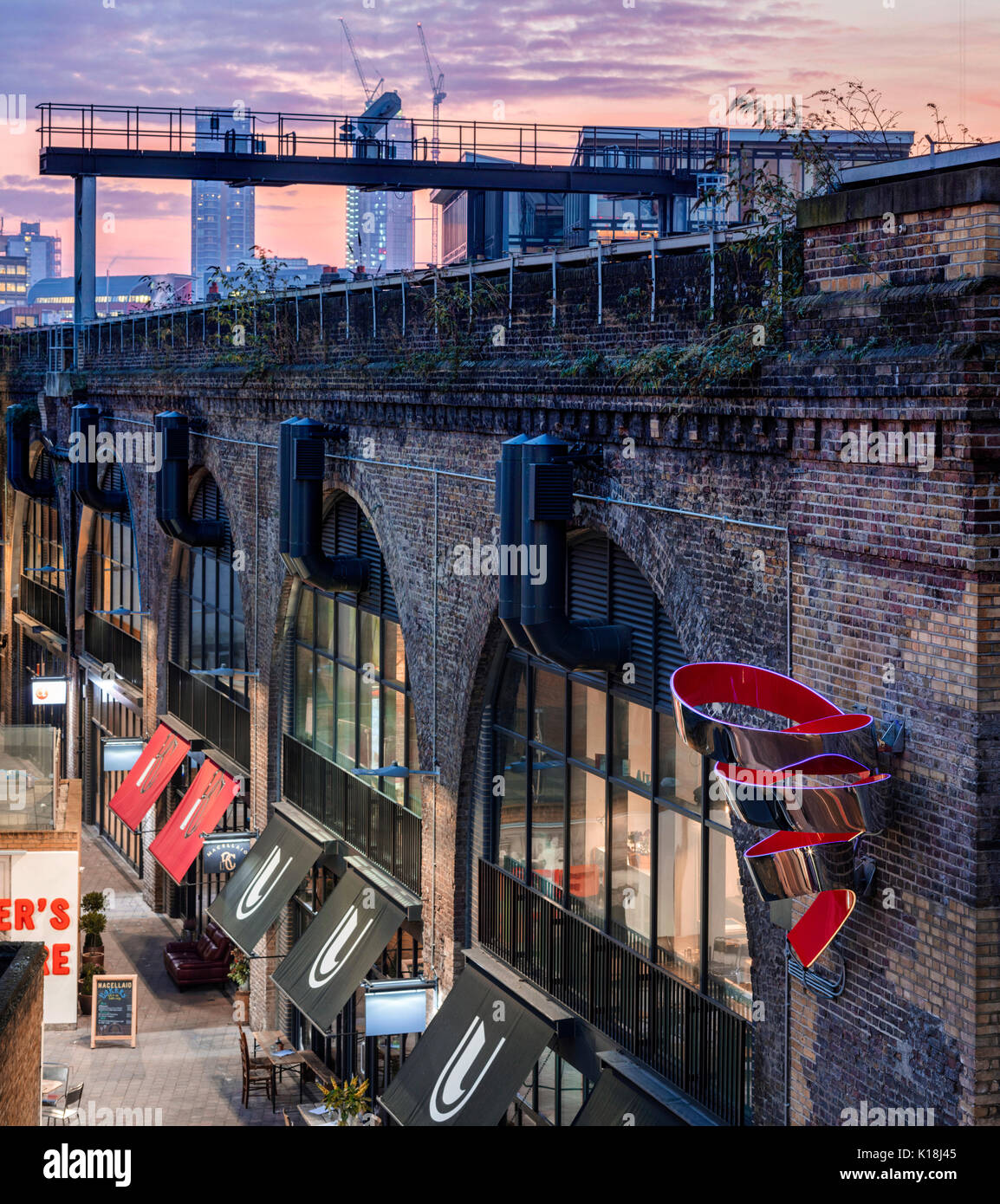 Union Yard, Railway arch Southwark Stock Photo