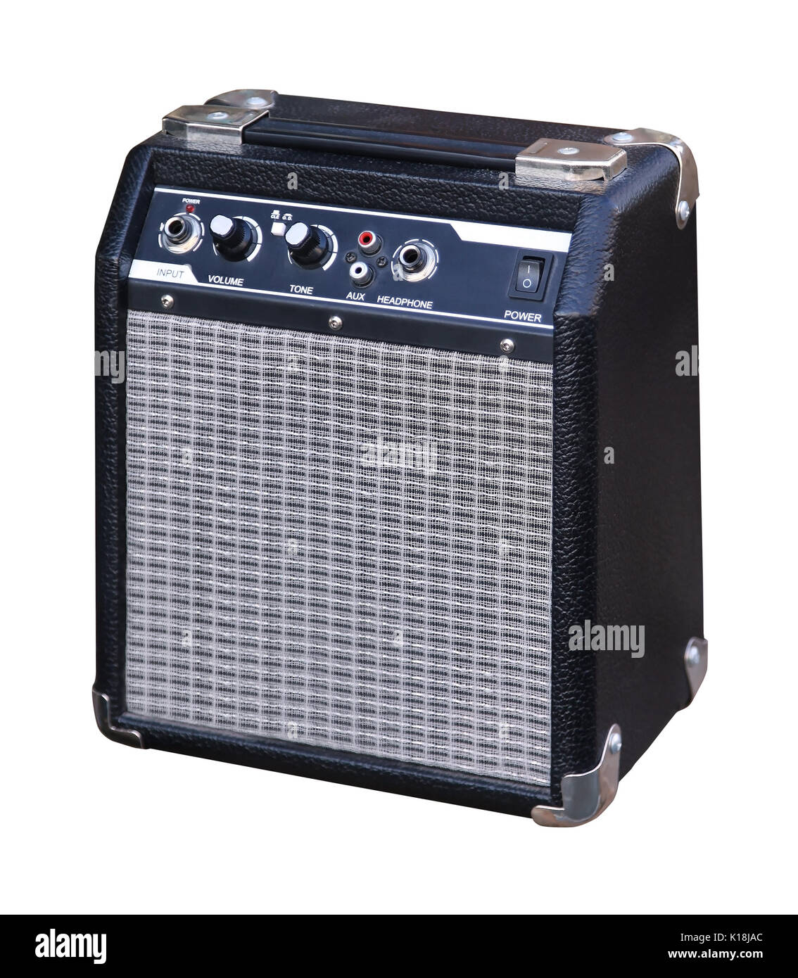 Retro electrical amplifier sound equipment isolated with clipping path