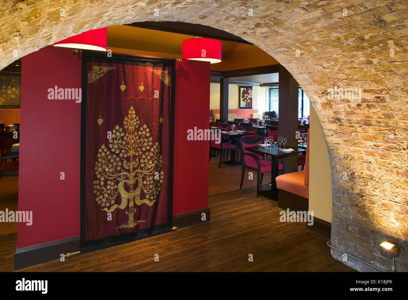 Thai Silk Restaurant - London Stock Photo