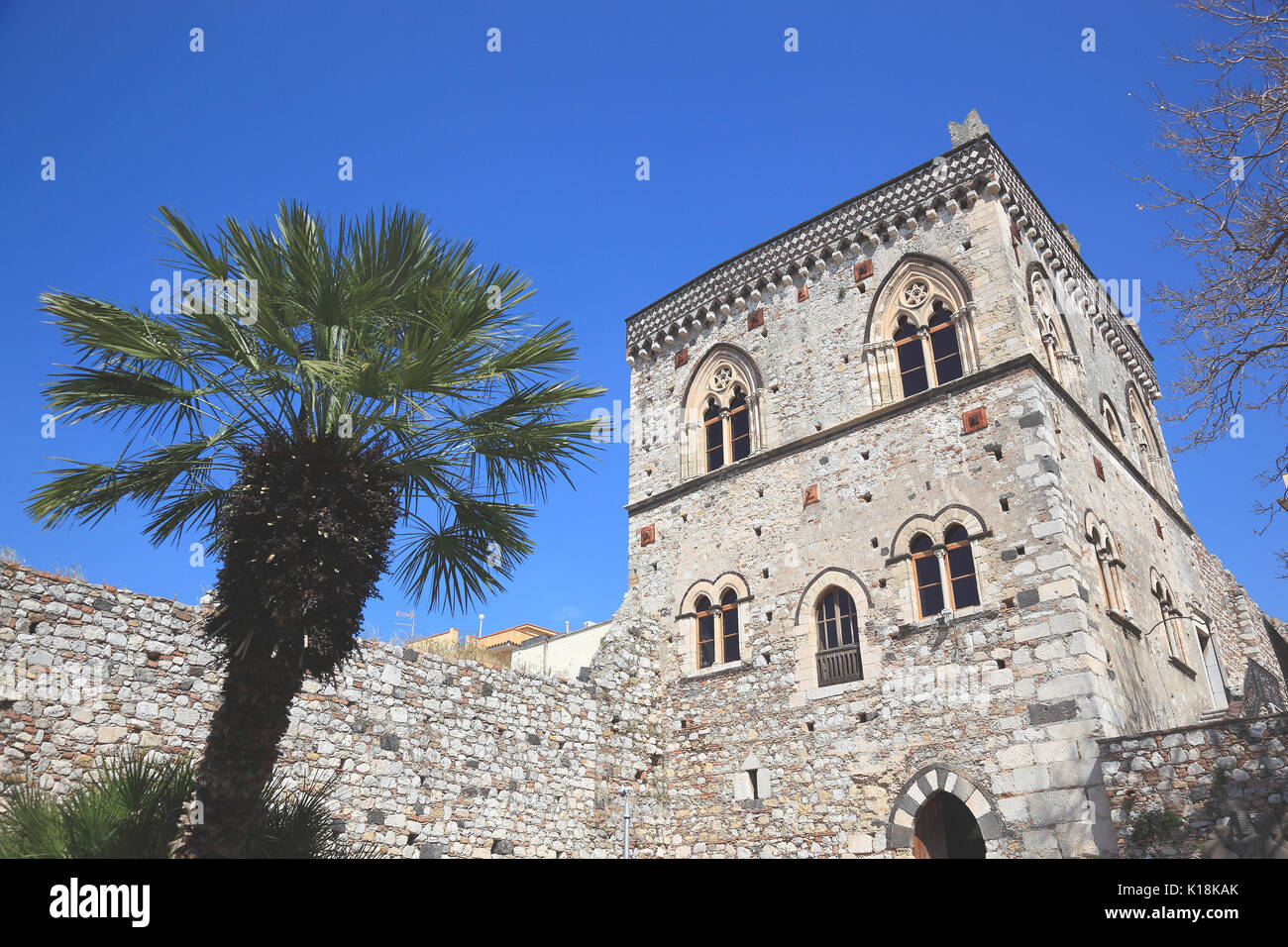 Sicily, the city of Taormina, the Palazzo Duchi di Santo Stefano Stock  Photo - Alamy