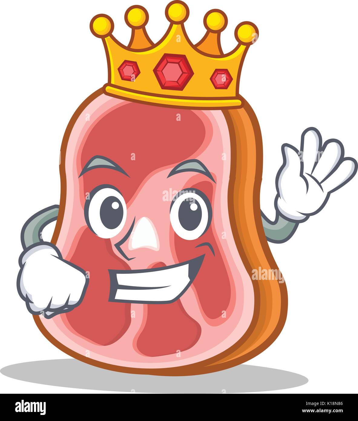 King meat character cartoon food Stock Vector Image & Art Alamy