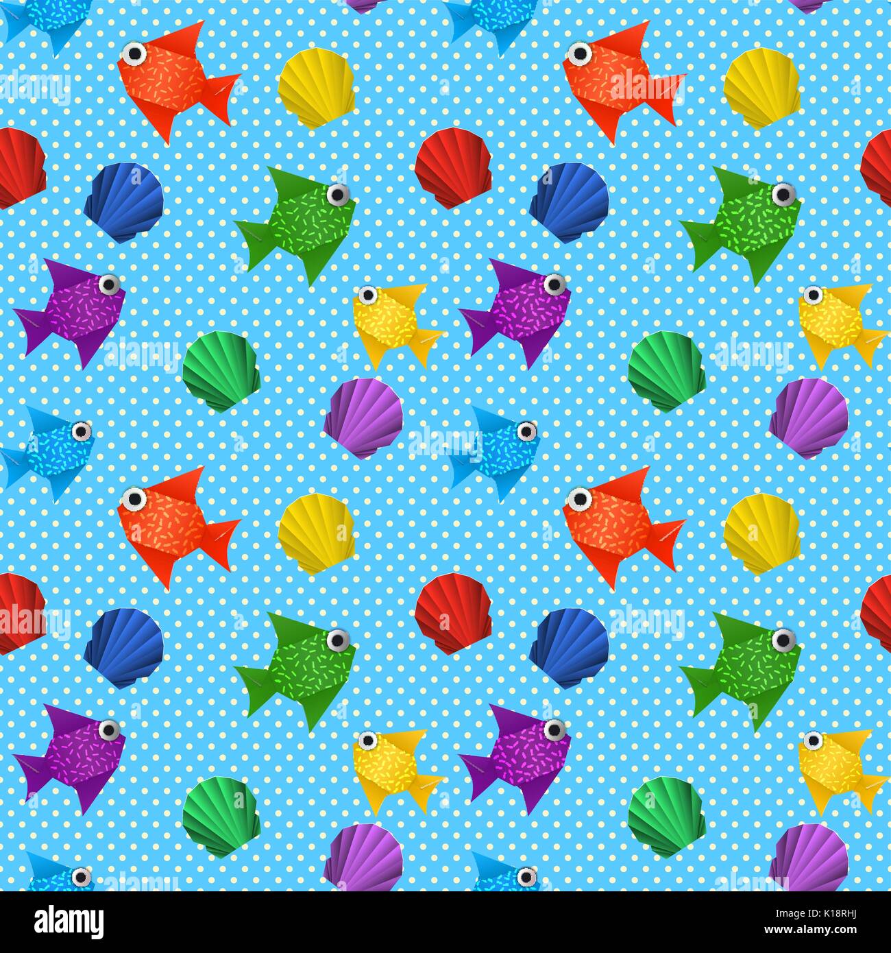 Origami sea pattern Stock Vector Image & Art - Alamy