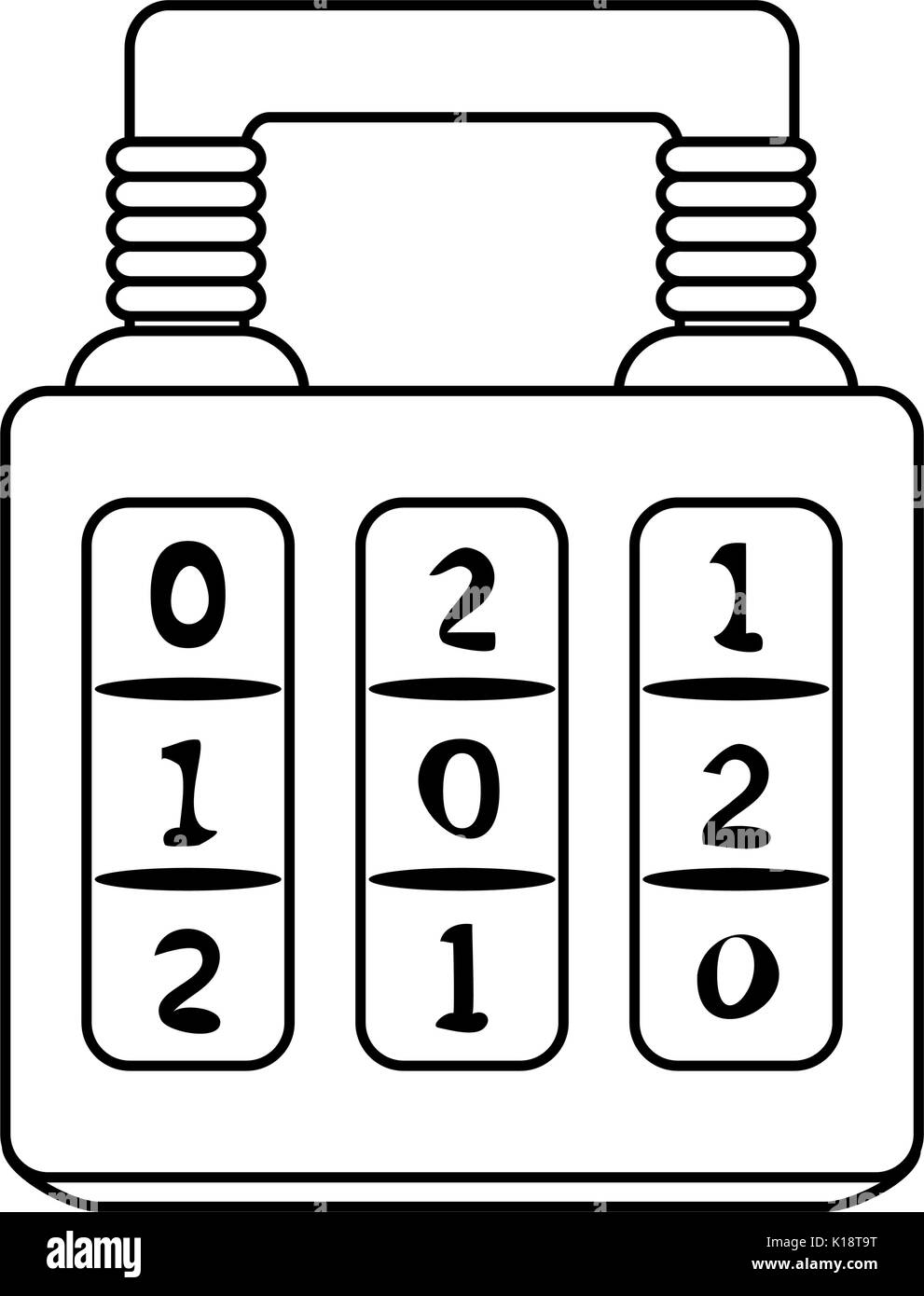 safety lock with number password icon image vector illustration design ...