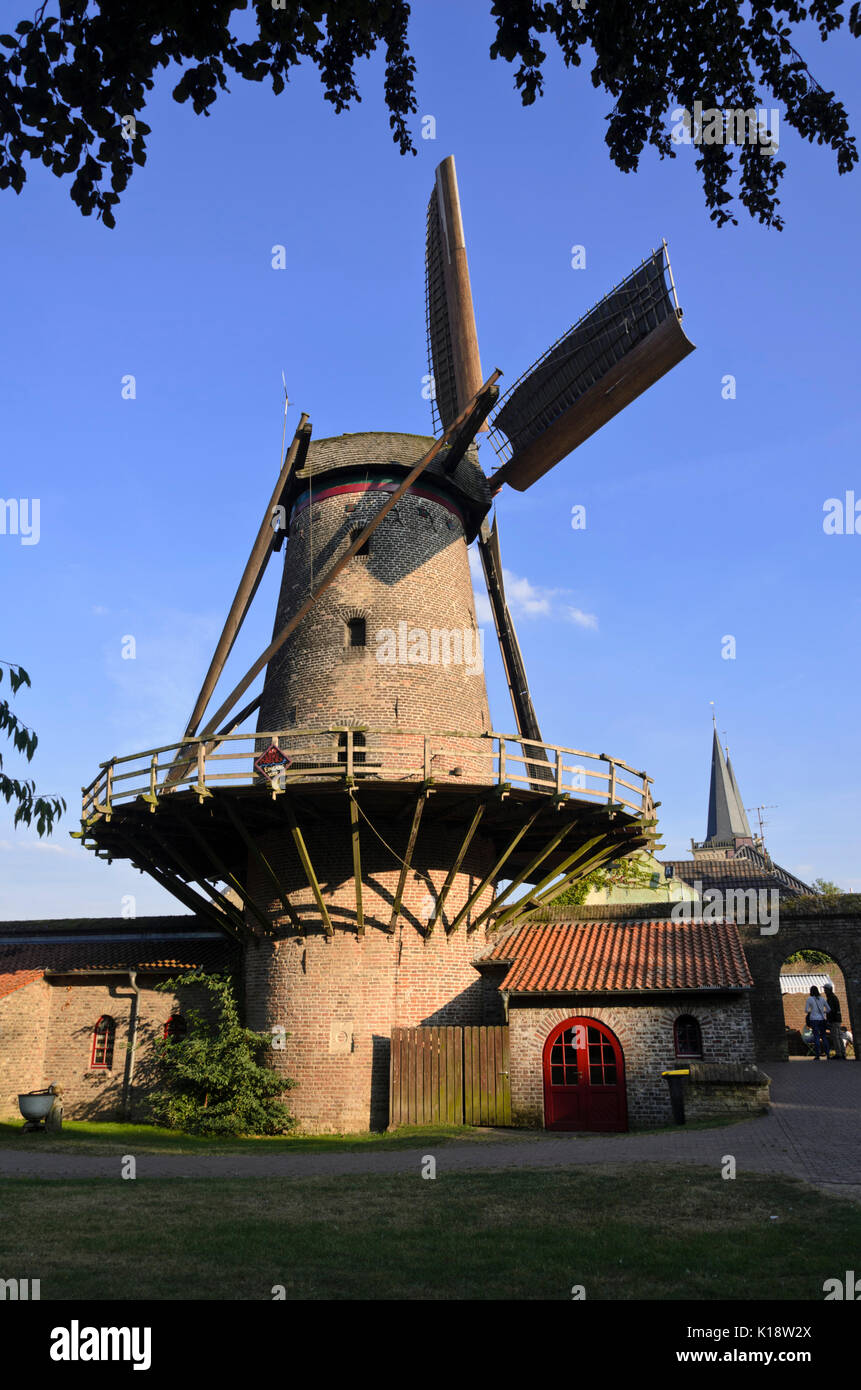 Windmill, Xanten, Germany Stock Photo
