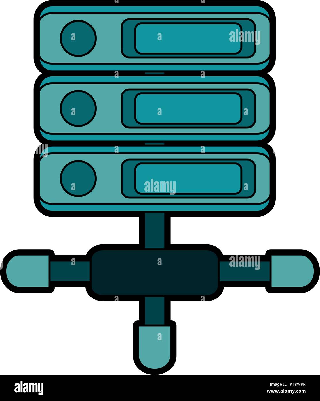 servers web hosting related icons icon image vector illustration design Stock Vector