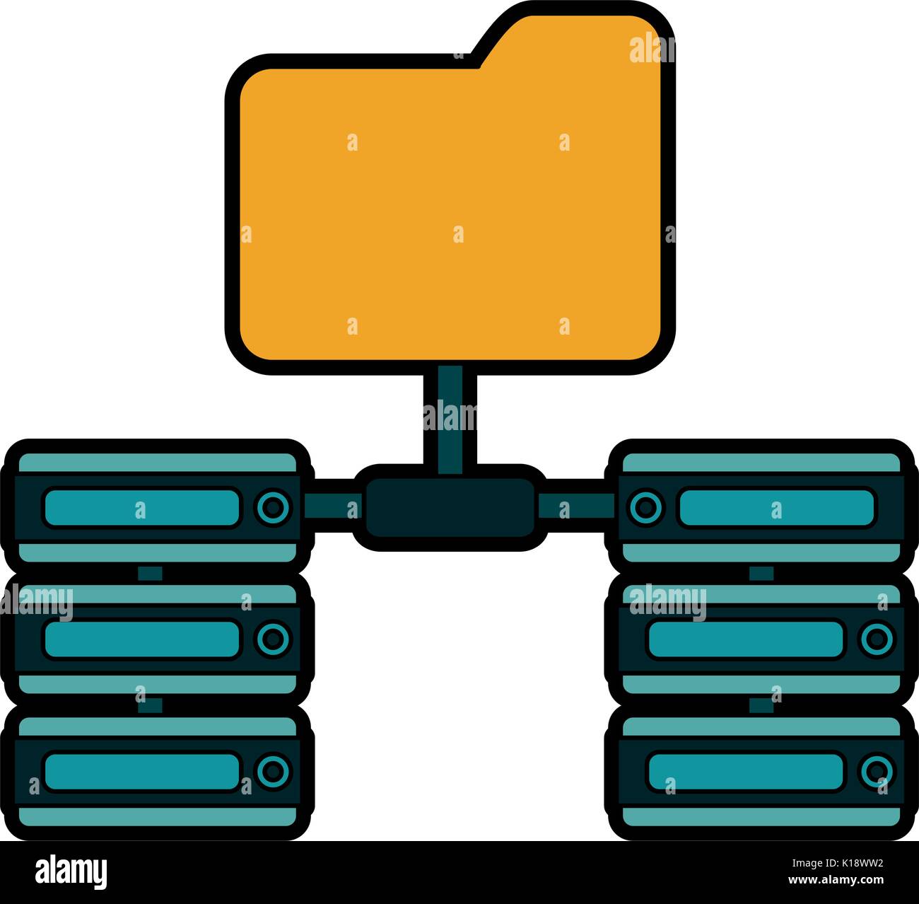 servers web hosting related icons icon image vector illustration design Stock Vector