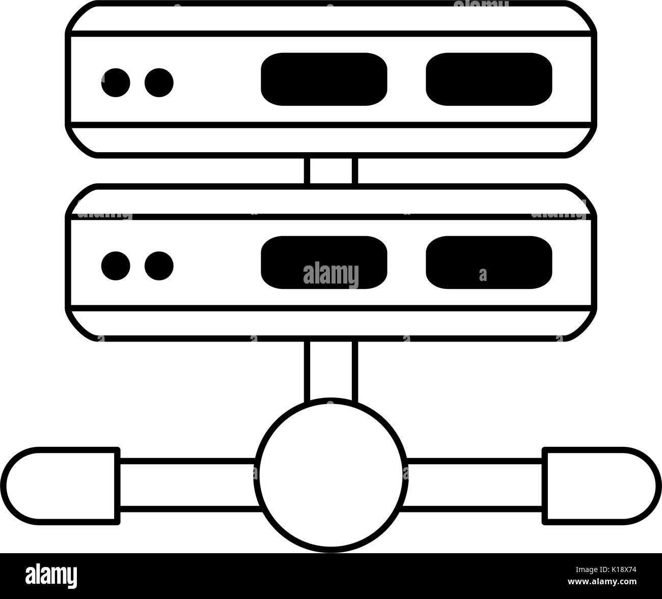 servers web hosting related icons icon image vector illustration design Stock Vector