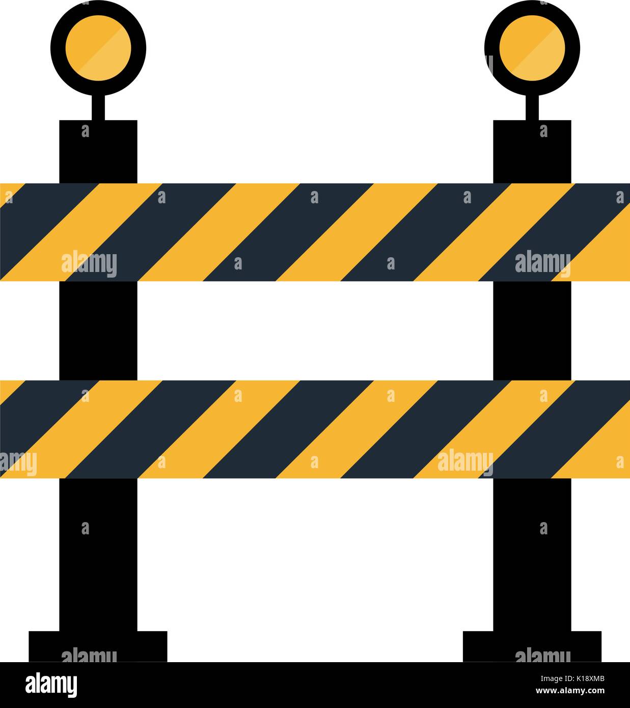 road warning barrier under construction related icon image vector ...
