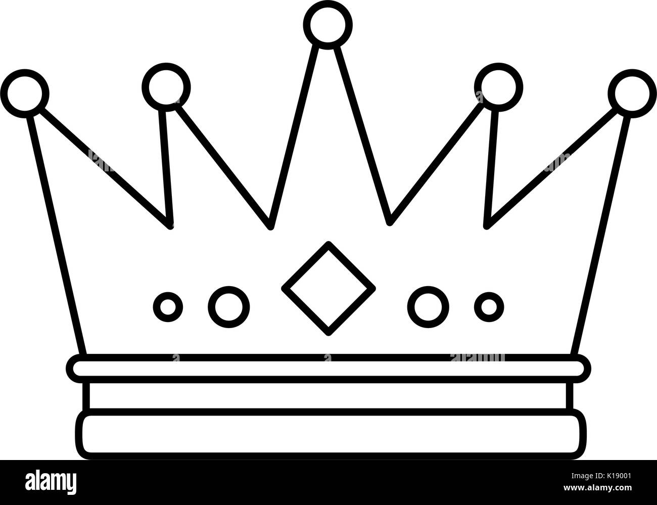 royalty crown icon image vector illustration design black line Stock ...