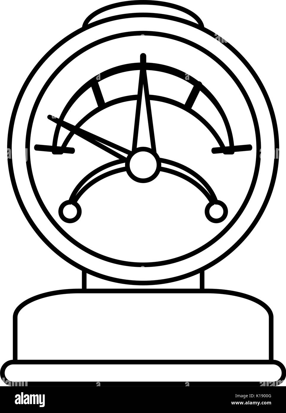 pressure gauge icon image vector illustration design black line Stock ...