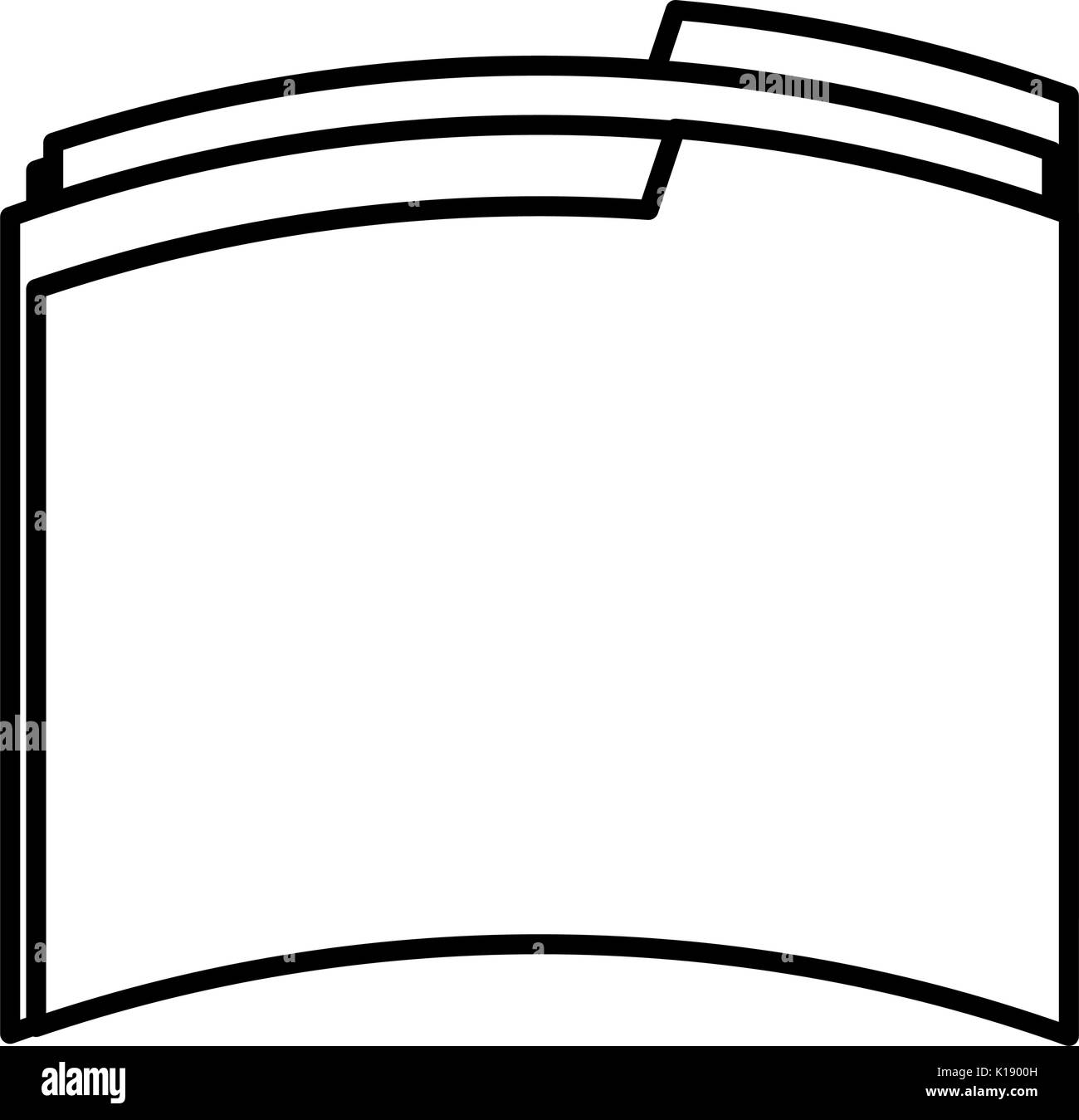 file folder icon image vector illustration design black line Stock ...