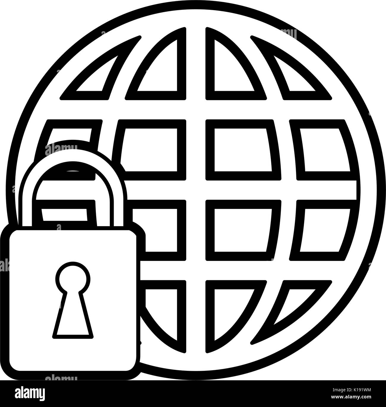 Web protection padlock Stock Vector Image & Art - Alamy