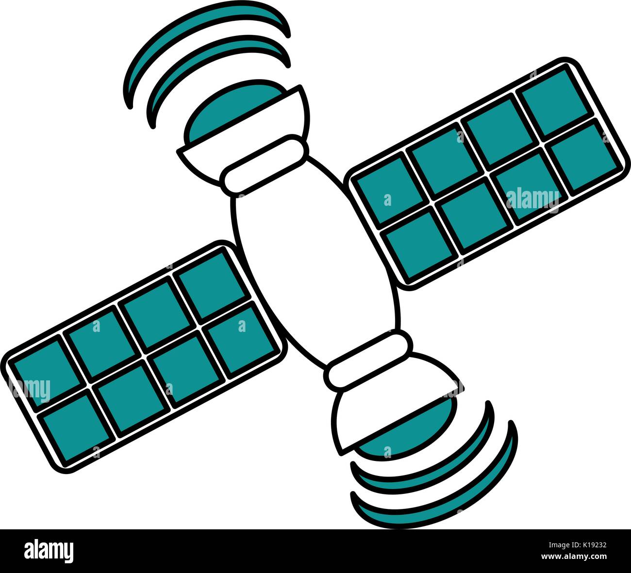 Satelite information world Stock Vector