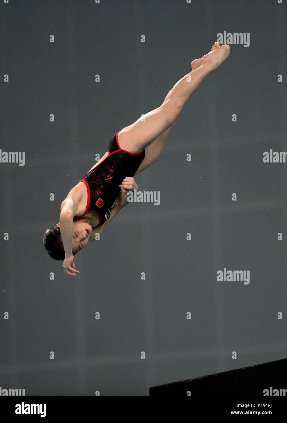 Tianjin, China. 25th Aug, 2017. Zhang Jiaqi of Beijing competes during ...