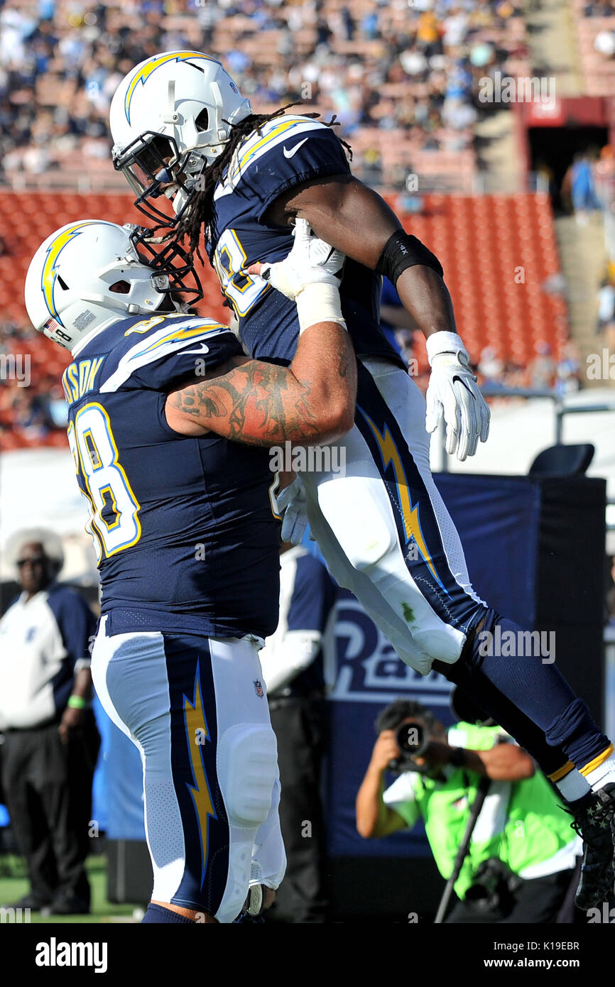 Los Angeles, USA. 26th August, 2017.Los Angeles Chargers running back ...