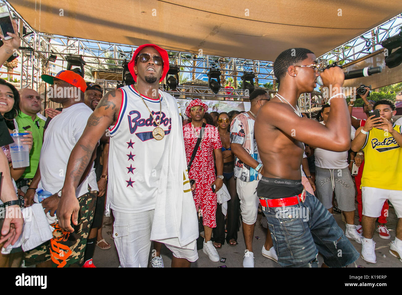 Sean 'Diddy' Combs AKA Puff Daddy hosts a Pre-Fight Party at REHAB Pool  Party at Hard Rock Hotel & Casino in Las vegas, NV on august 26, 2017.  Credit: Erik Kabik Photography/Media