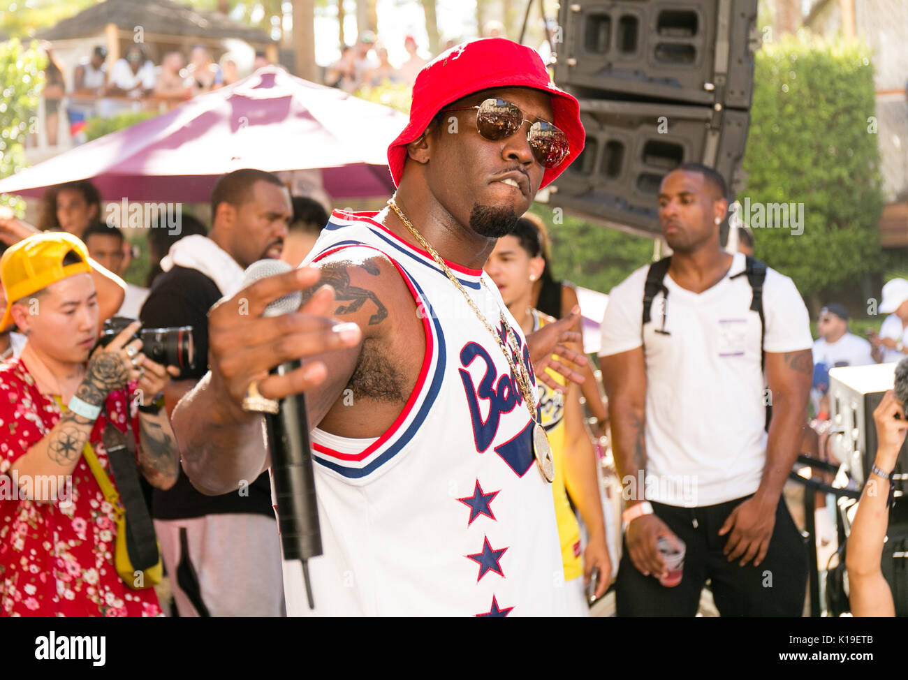 Sean 'Diddy' Combs AKA Puff Daddy hosts a Pre-Fight Party at REHAB Pool  Party at Hard Rock Hotel & Casino in Las vegas, NV on august 26, 2017.  Credit: Erik Kabik Photography/Media