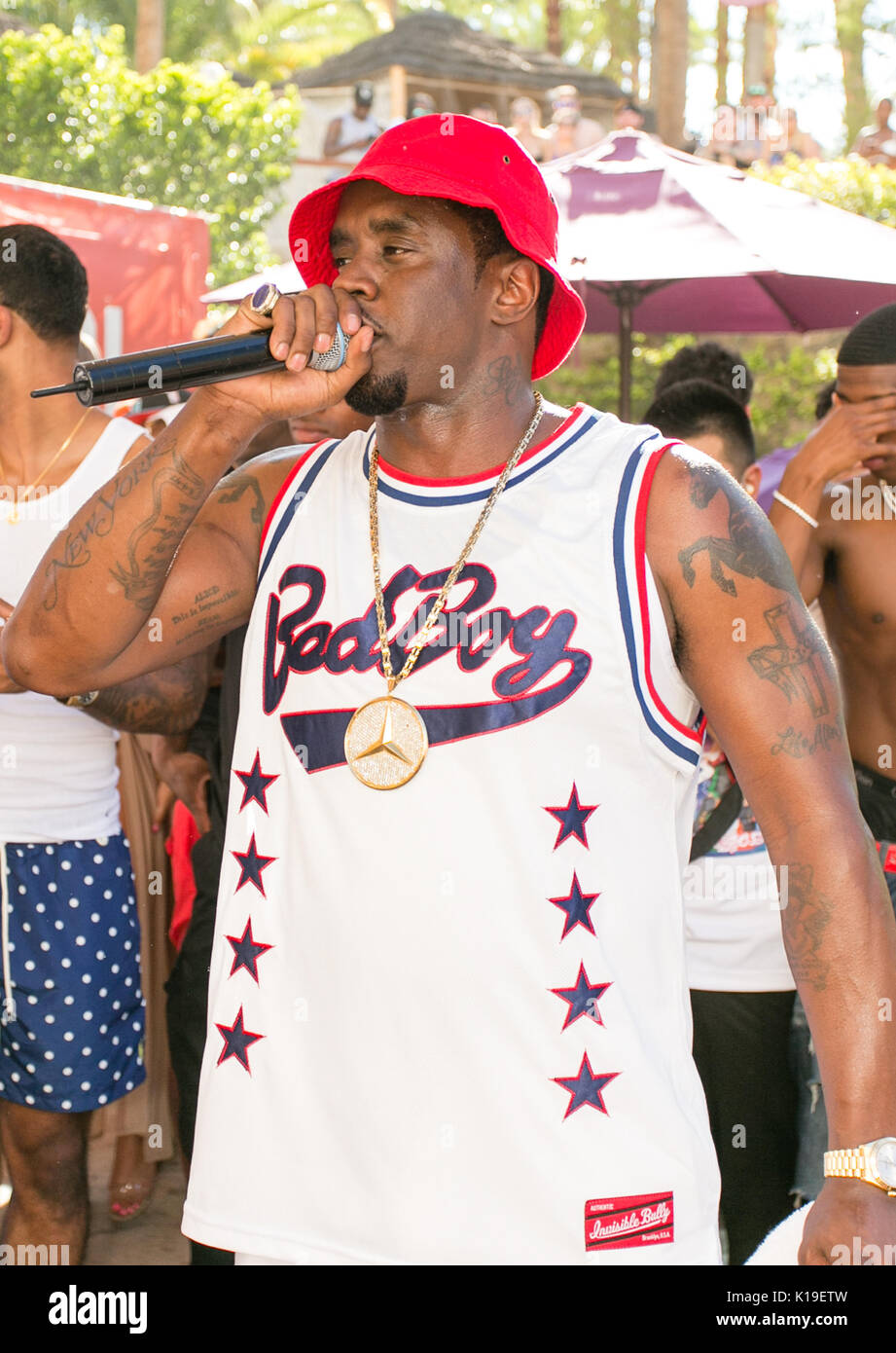 Sean 'Diddy' Combs AKA Puff Daddy hosts a Pre-Fight Party at REHAB Pool  Party at Hard Rock Hotel & Casino in Las vegas, NV on august 26, 2017.  Credit: Erik Kabik Photography/Media