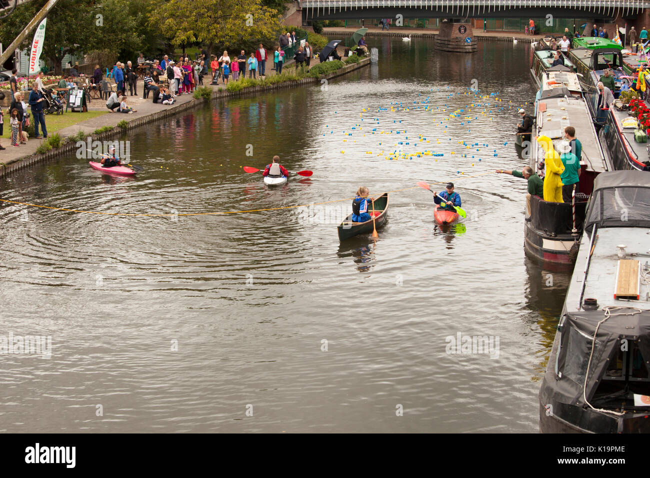 Newbury waterways festival 2017 duck race Stock Photo