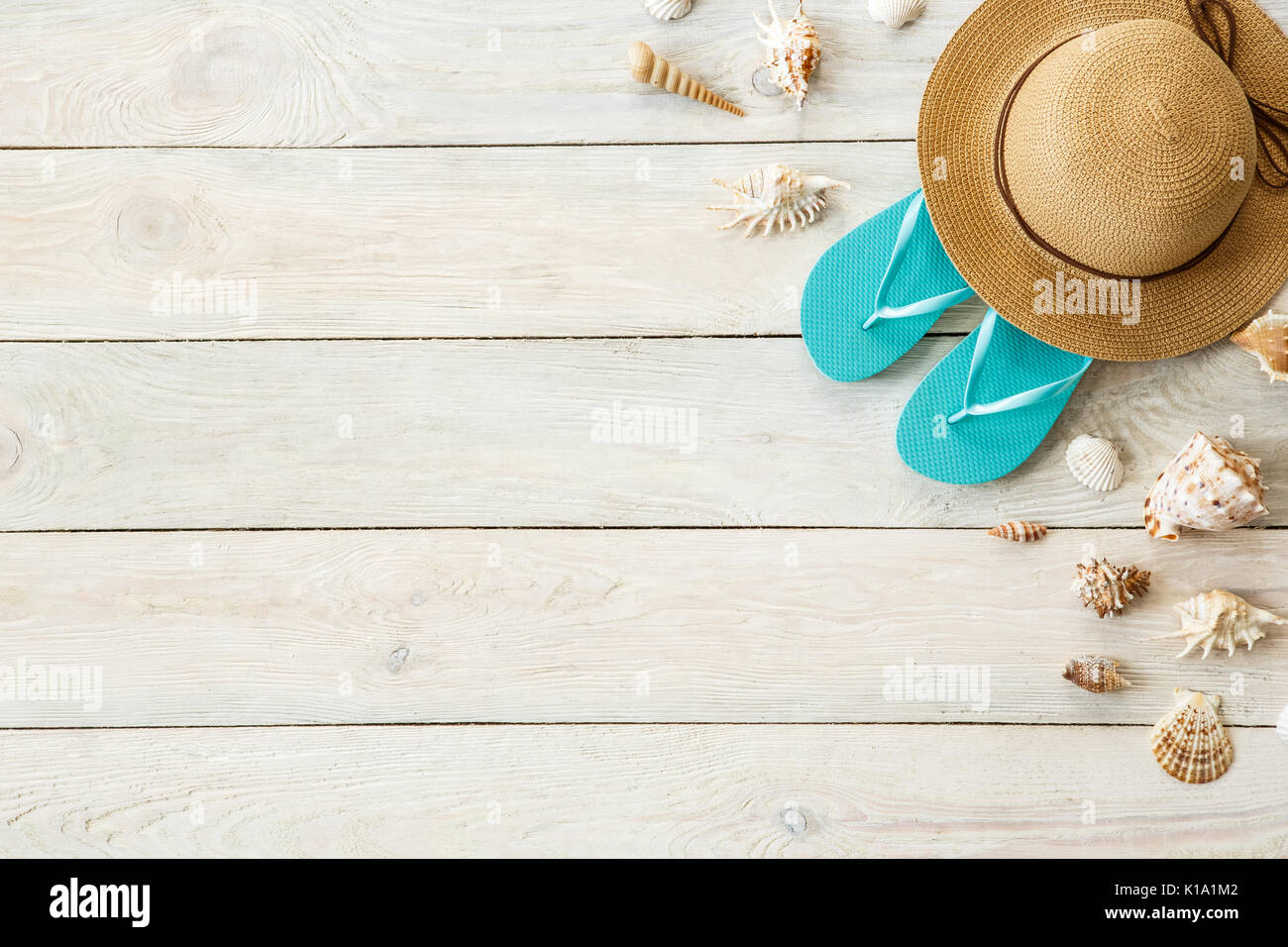 Tourism objects isolated top view no people composition Stock Photo