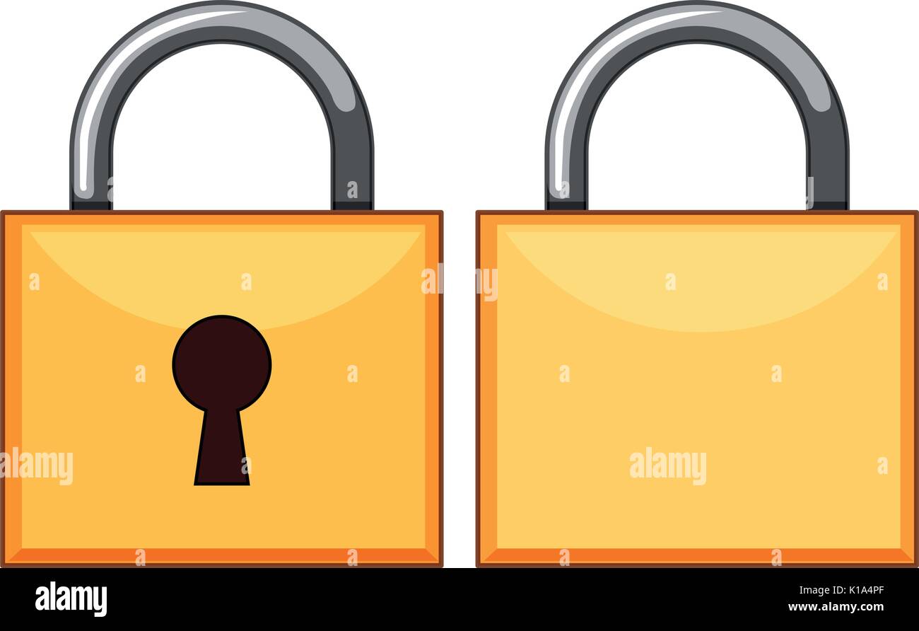 Padlocks front and back illustration Stock Vector Image & Art - Alamy