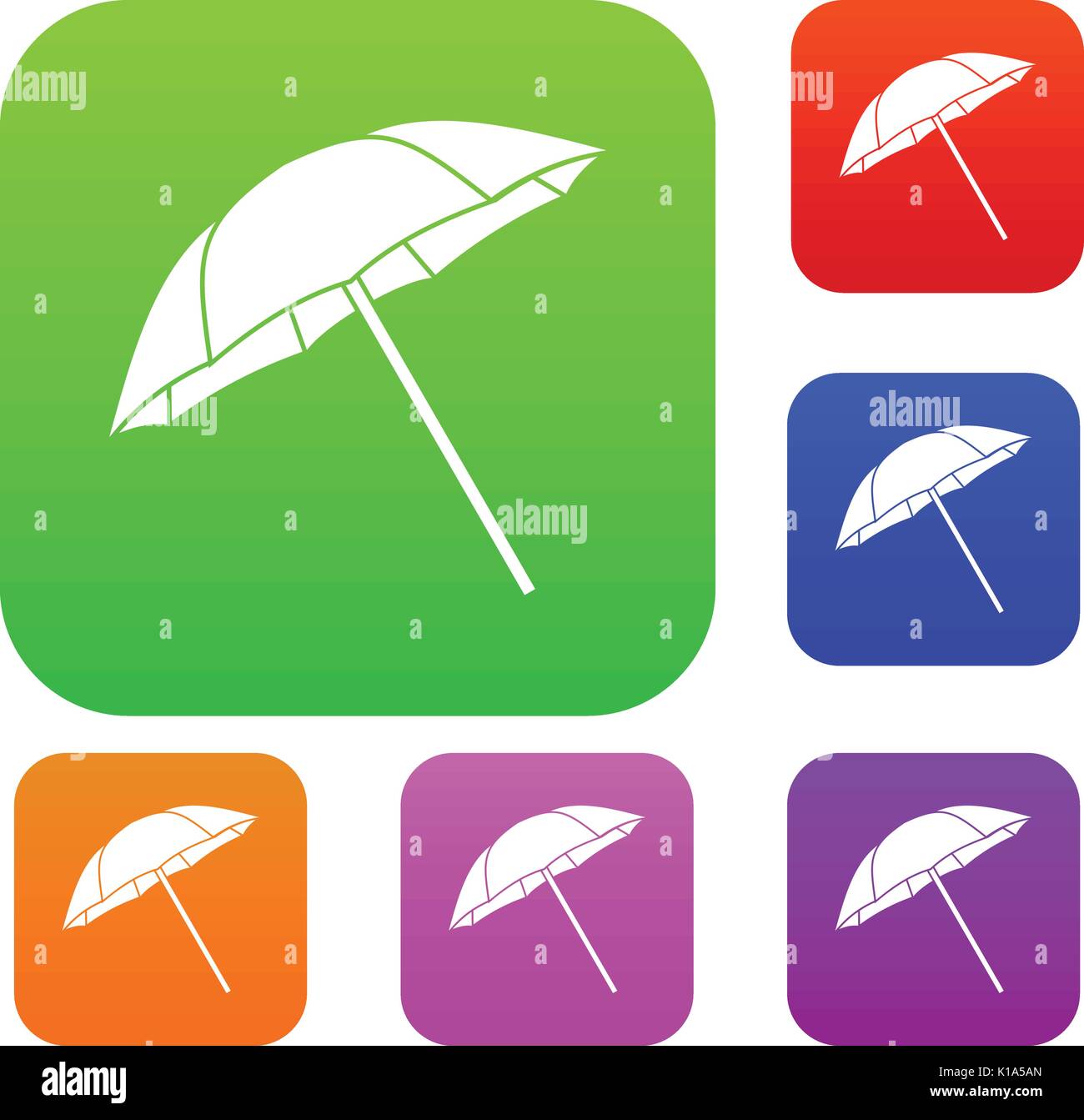Umbrella set collection Stock Vector Image & Art - Alamy