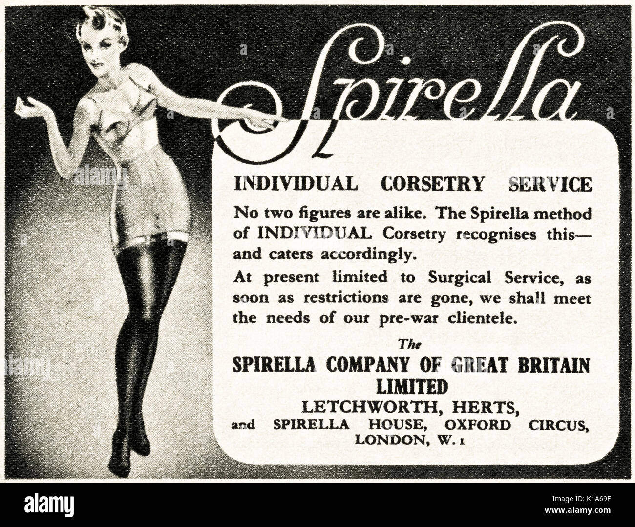 Spirella corset ad hi-res stock photography and images - Alamy