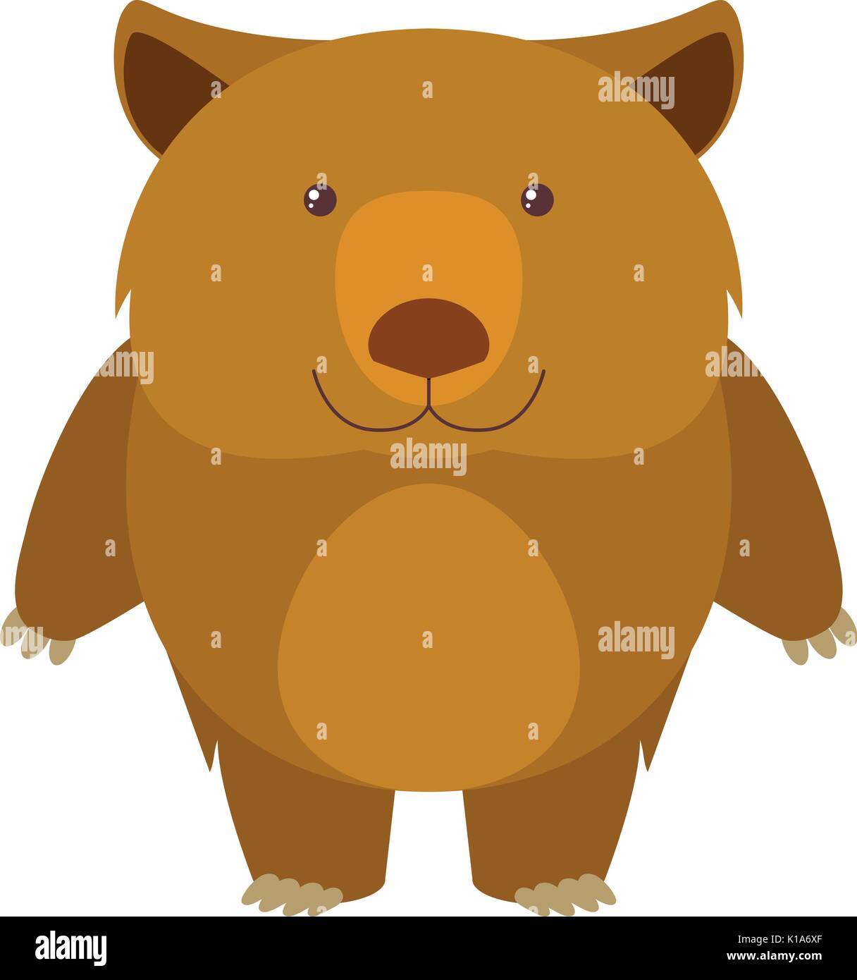 Wombat on white background illustration Stock Vector Image & Art - Alamy