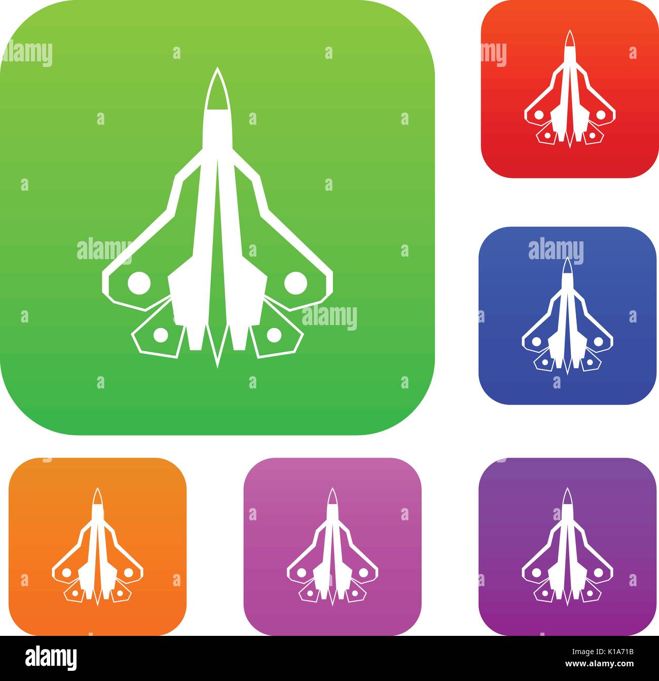 Military fighter plane set collection Stock Vector Image & Art - Alamy