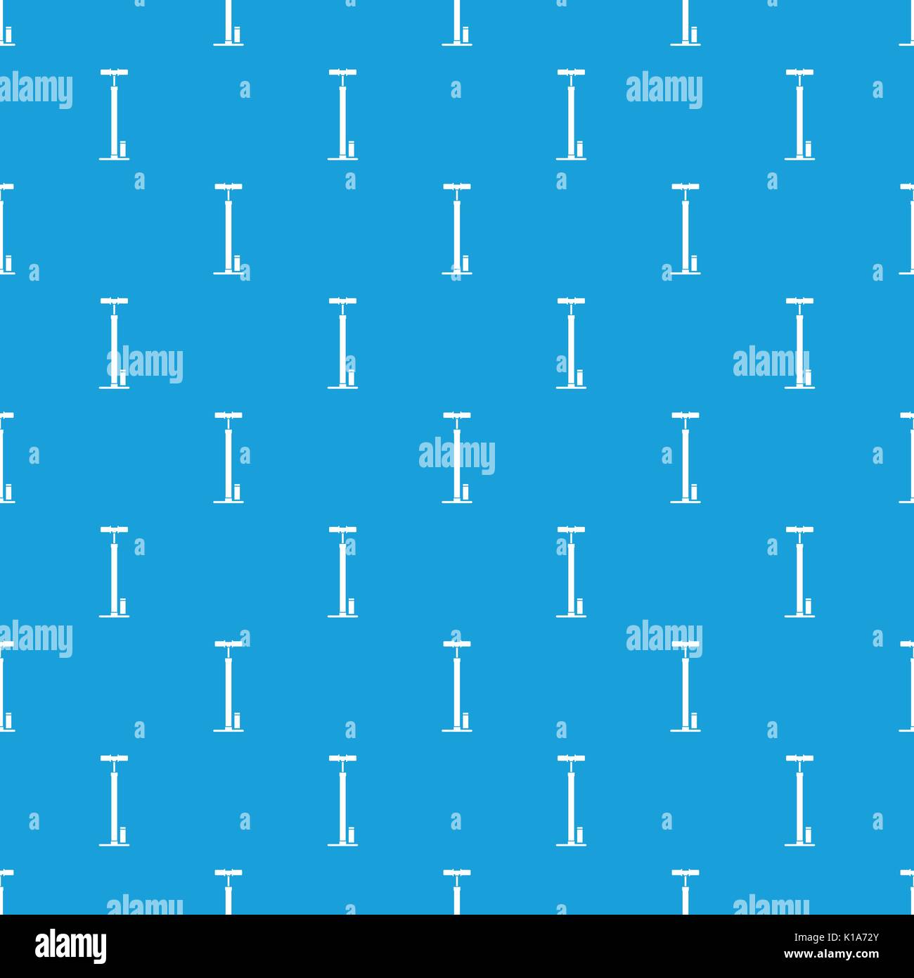 Bicycle pump pattern seamless blue Stock Vector