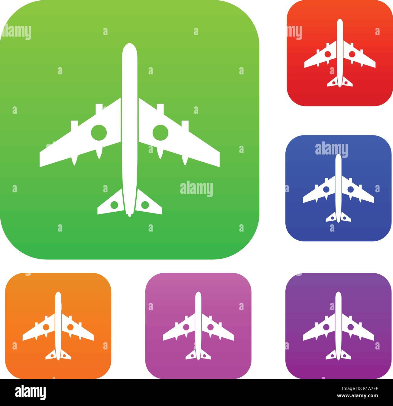 Military fighter plane set collection Stock Vector Image & Art - Alamy
