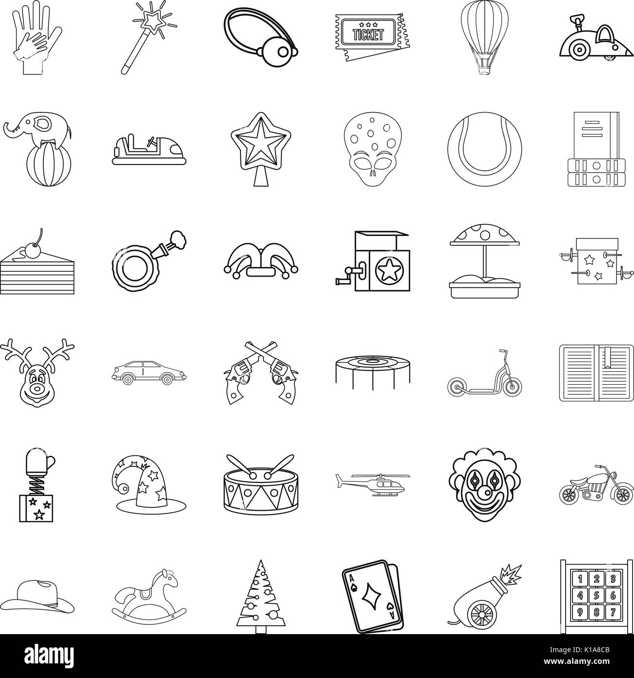 Tale icons set, outline style Stock Vector Image & Art - Alamy