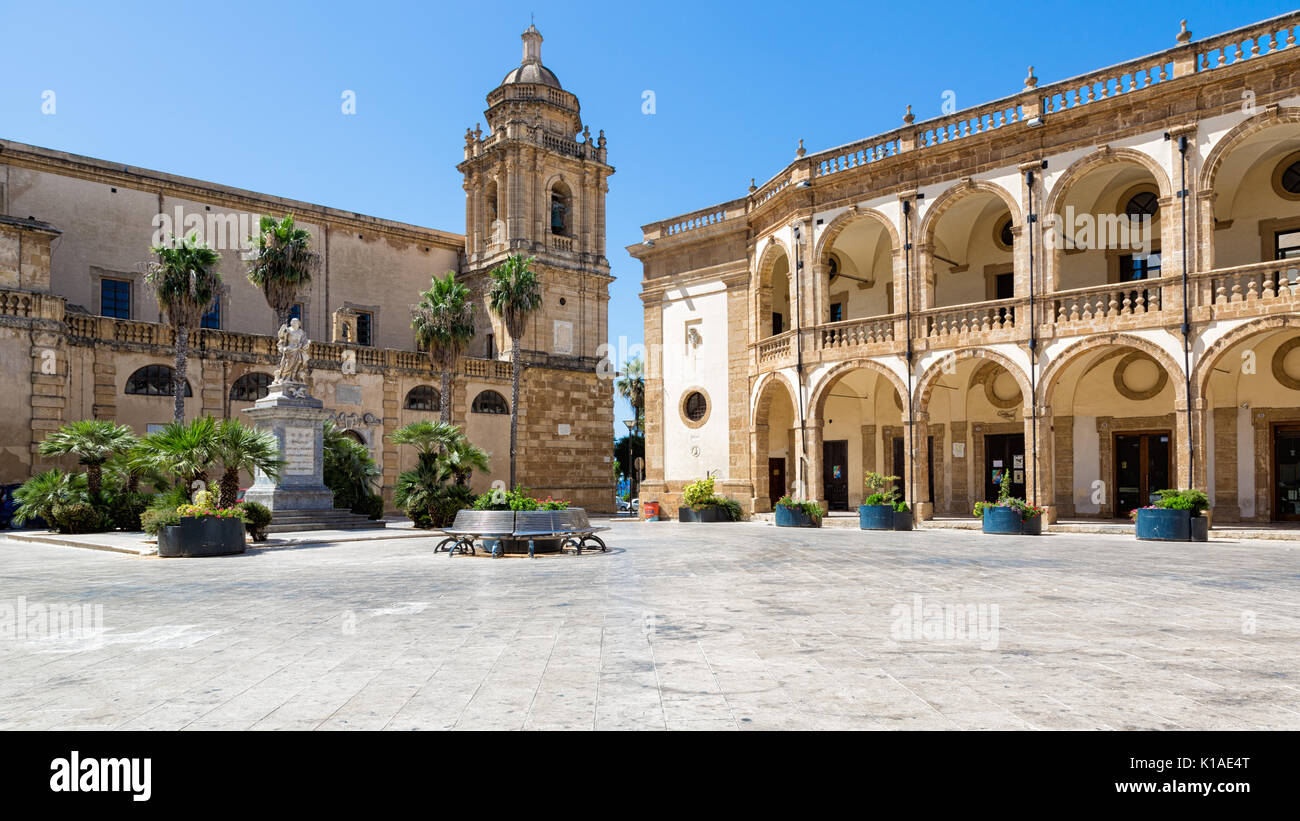 Mazara del Vallo (Italy) - Piazza della Repubblica, with San Vito ...