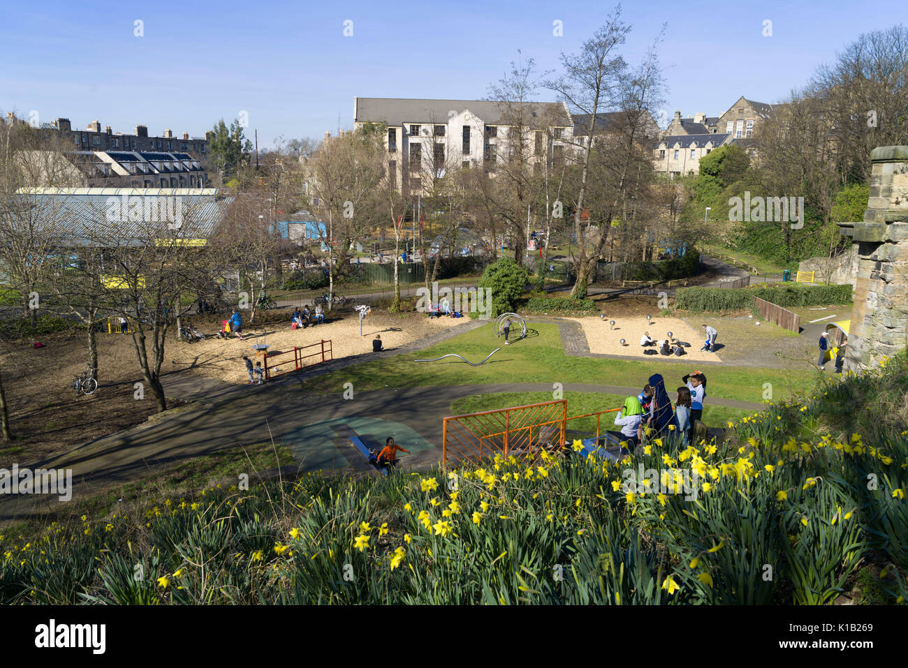 Scotland Edinburgh. Royal Crescent Gardens, a protected public space