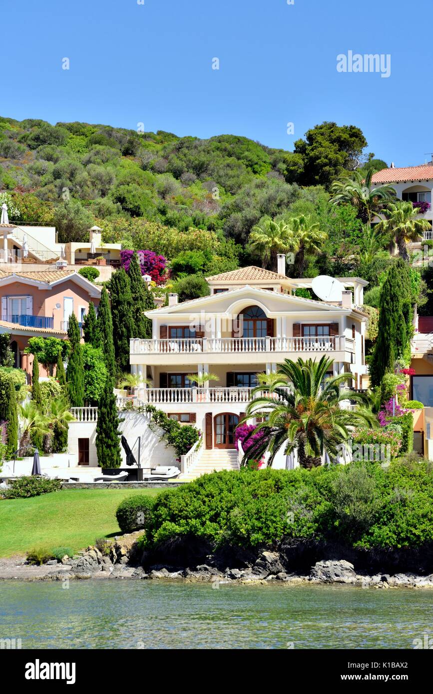 Holiday villas homes properties Mahon Menorca Minorca Spain Stock Photo