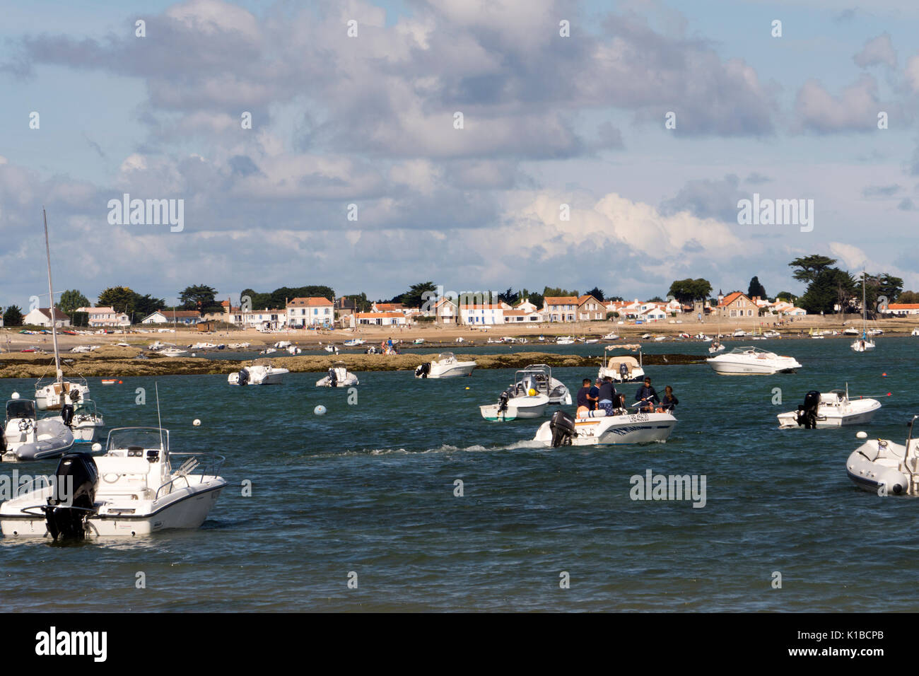 fishing village on Noirmoutier island, France Stock Photo