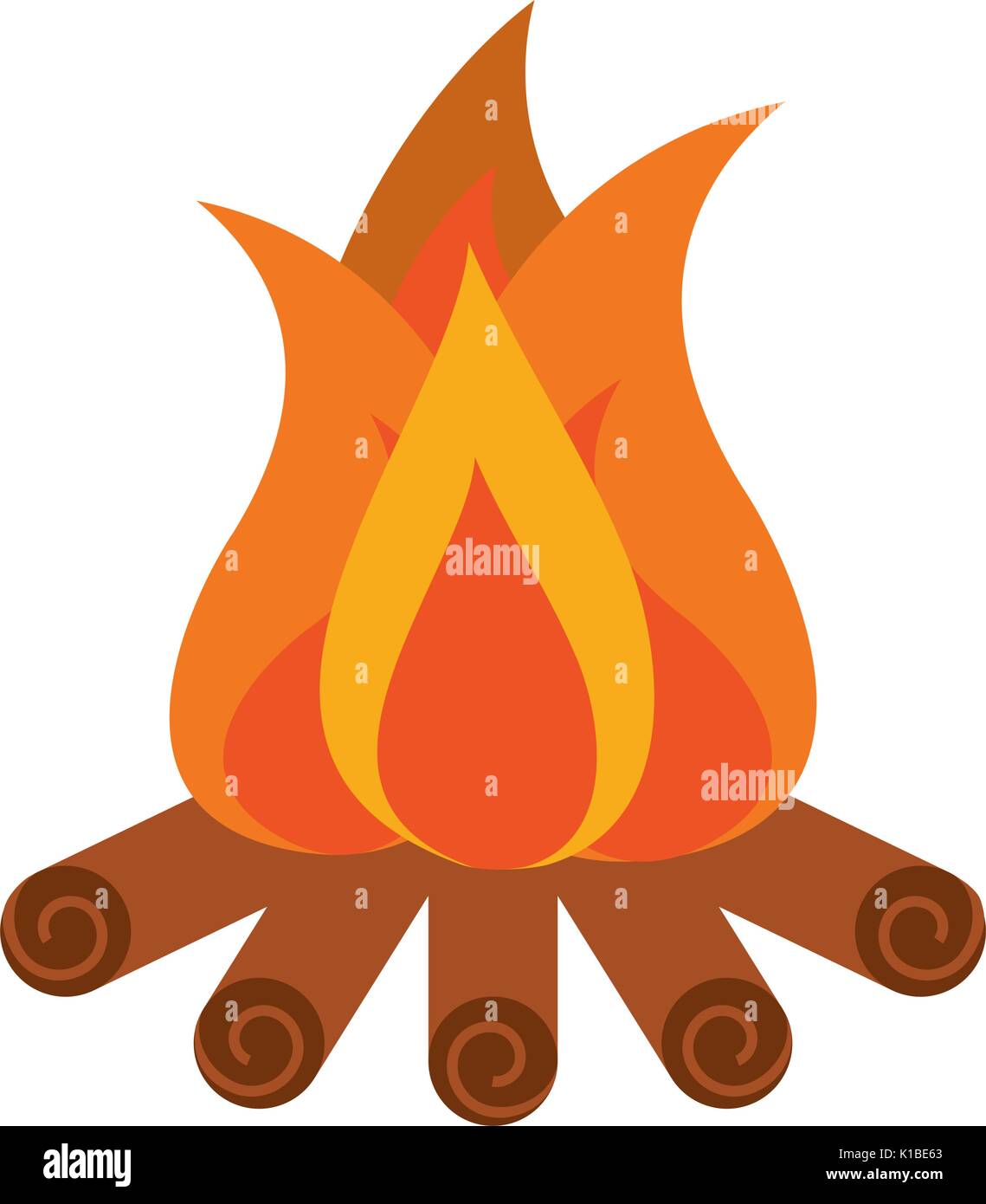 Camp Fire Isolated Icon Stock Vector Image & Art - Alamy